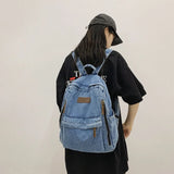 Blue Denim Backpacks For Women 100 Cotton