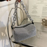 Summer trend bling diamond handbag, crossbody messenger style