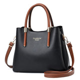 Vintage Luxury Multi-Pocket Leather shoulder Bag for Women