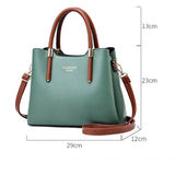 Vintage Luxury Multi-Pocket Leather shoulder Bag for Women