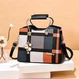 Vintage Luxury Multi-Pocket Leather shoulder Bag for Women