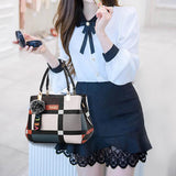 Vintage Luxury Multi-Pocket Leather shoulder Bag for Women