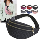 Waterproof Plaid Waist Bag for Women & Men - Stylish Travel Chest Handbag